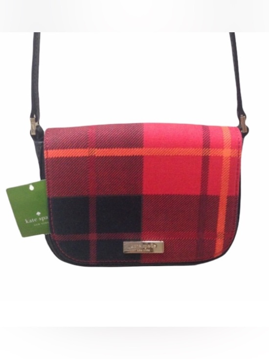 kate spade Handbags - NWT Kate Spade Red Black Plaid Crossbody Purse Bag